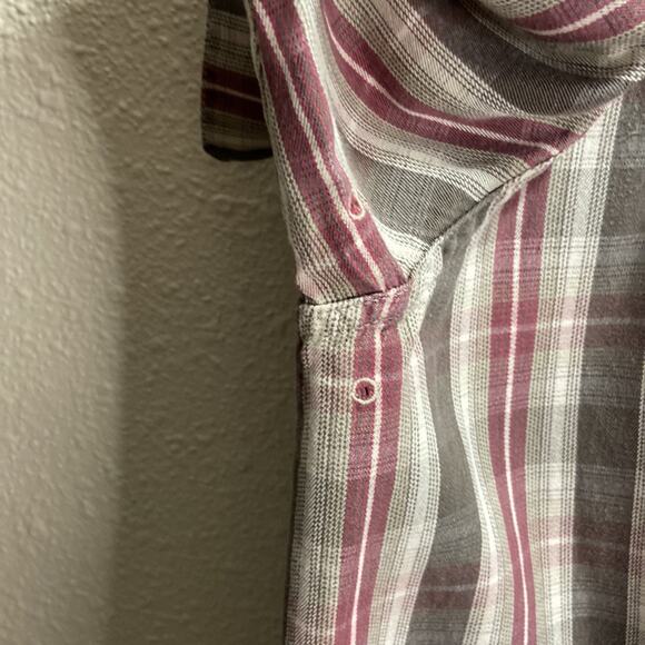 SOLD IN EBAY-Nat Nash Men Brown/Burgundy 100% Silk Button Down Shirt Size XXL - Picture 7 of 8